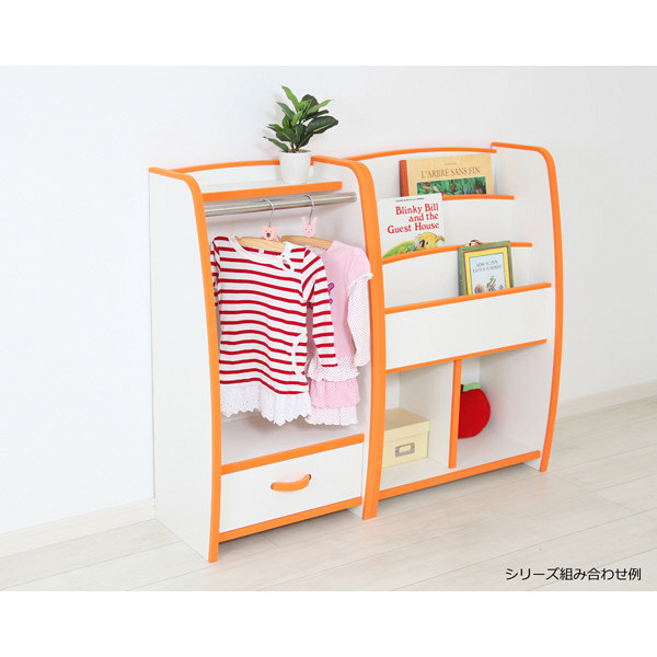 充英アート EVAハンガーラック HRJ-48HO 幅477mm オレンジ 1台 （直送