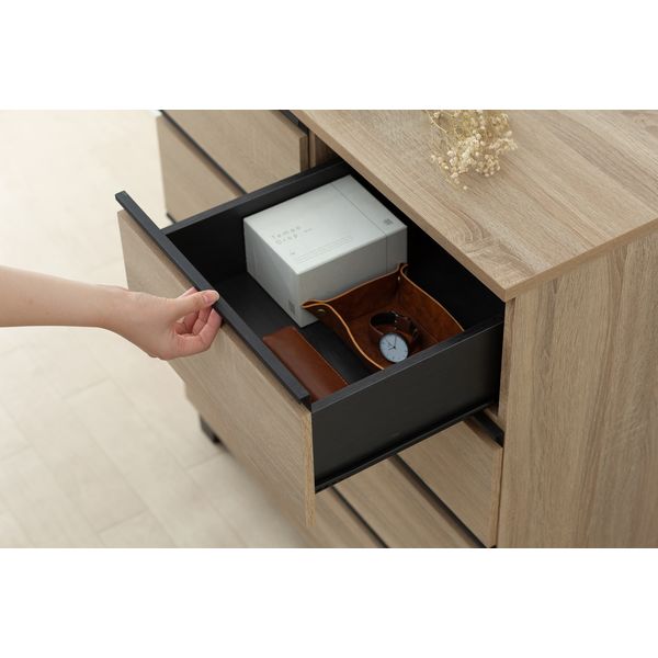 アイリスオーヤマ 木製 チェスト 4段 収納 引き出し 幅79cm 衣類収納