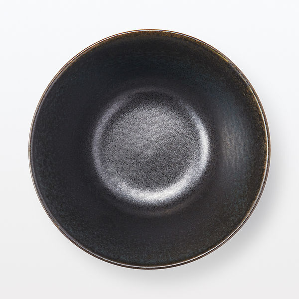 無印良品 美濃焼 丼 黒釉 約直径15.8cm 1セット（1個×5） 良品計画