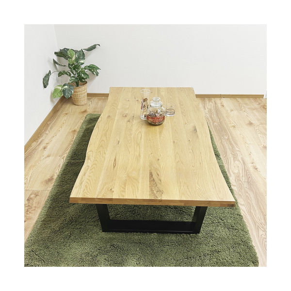 軒先渡し】後藤家具物産 座卓テーブル オーク無垢材 幅1600×奥行850×高