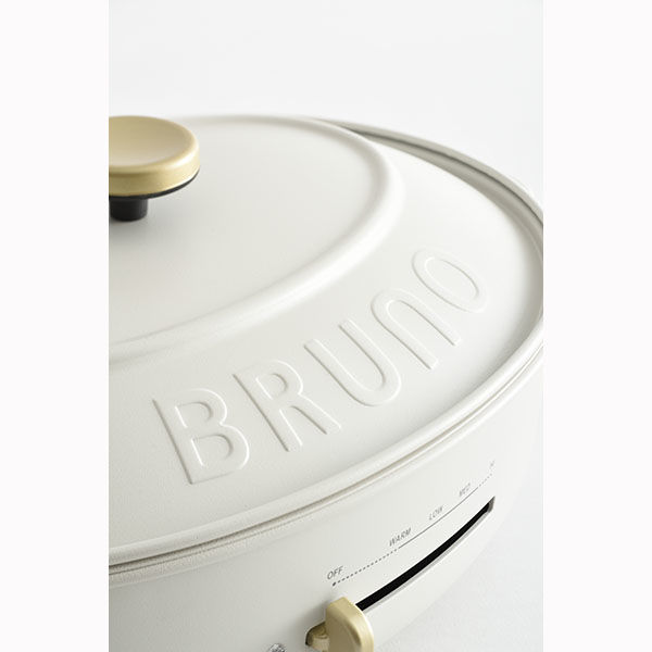 BRUNO オーバルホットプレート(ホワイト) BOE053-WH 1個 - アスクル