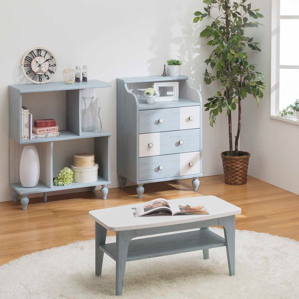 白井産業 フレンチシャビーシェルフ BL&WH 白井産業 フレンチシャビー