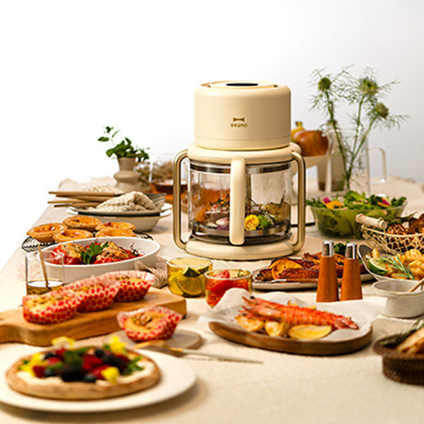 BRUNO ガラスエアフライヤー(アイボリー) BOE122-IV 1個 - アスクル