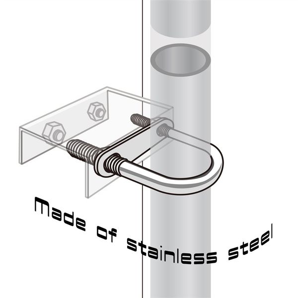 和気産業 ステンUボルトセット 1/4インチ×20mm BKー701 1セット(12個