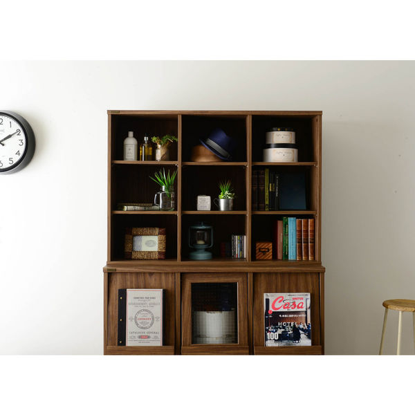 佐藤産業 NF ネフラス オープンシェルフ ブラウン 幅1115×奥行300×高さ