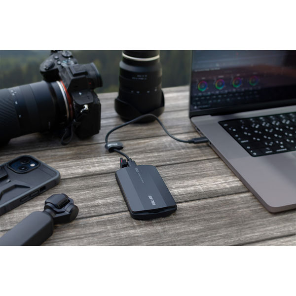 バッファロー ポータブルSSD 2TB SSD-PHP2.0U3-BA 1台 - アスクル