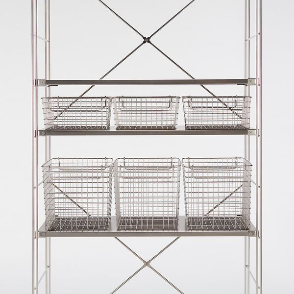 無印良品 ステンレスワイヤーバスケット3 約幅37×奥行26×高さ12cm 良品