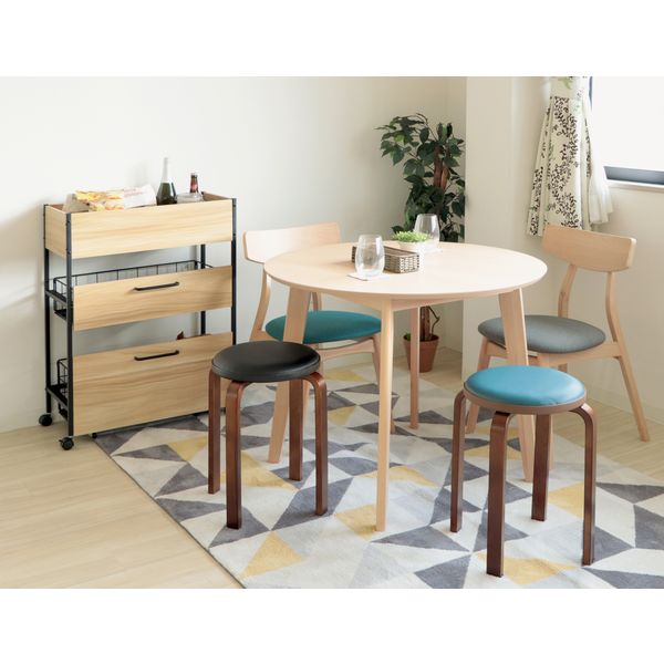 軒先渡し】ヤマソロ Clee スタッキングスツール ブラック 40-401 1