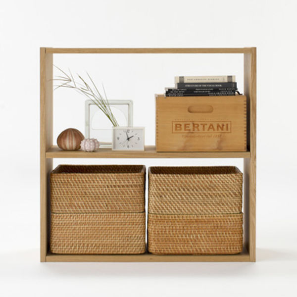 無印良品 スタッキングシェルフ ワイド 2段 オーク材 幅81.5×奥行28.5