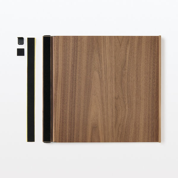 無印良品 スタッキングシェルフ 木製扉 ウォールナット材突板 幅37.1