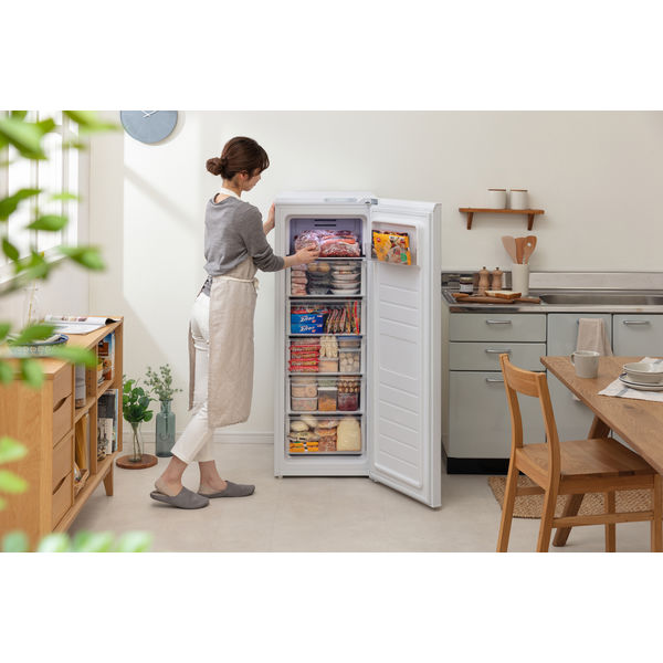 アイリスオーヤマ 1ドア ファン式 冷凍庫 142L IUSN-14A-W ホワイト