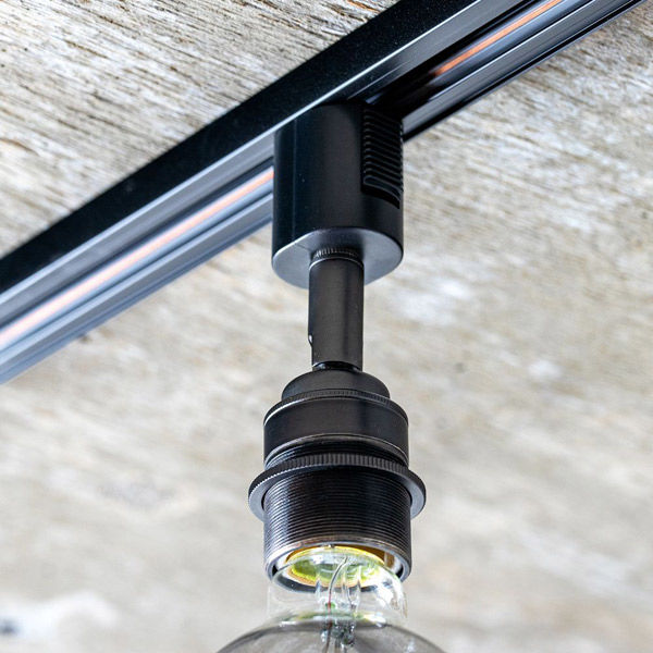 TIC スポットライト カーブ(ダクトレール用)ブラック/エジソン TC-1002