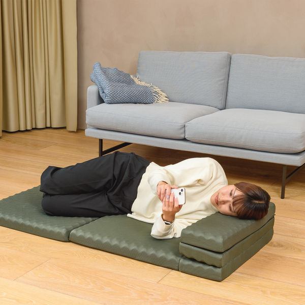 西川 ごろ寝マットスイート 五つ折り仕様 高反発ウレタン コンパクト