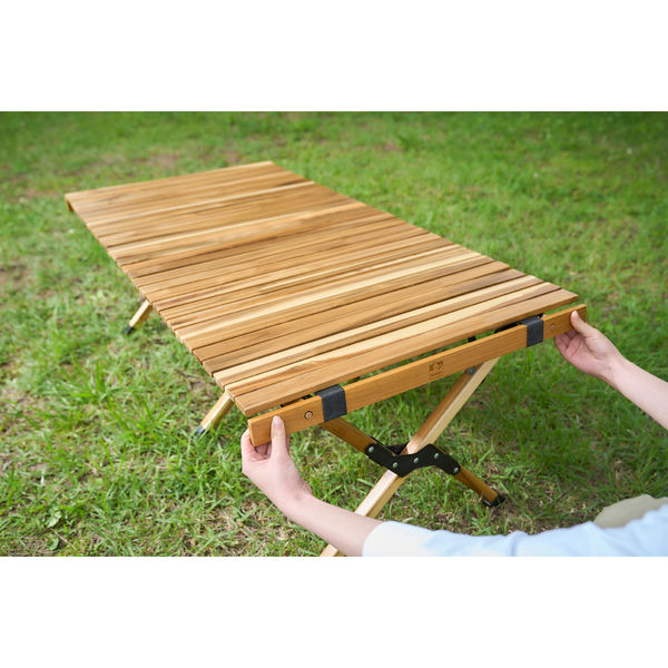 アイリスオーヤマ ウッドロールテーブル WRT-120 1台（直送品） - アスクル