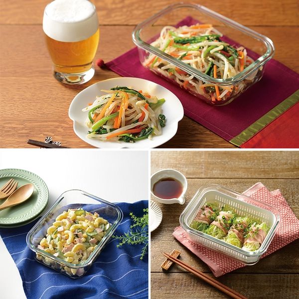 和平フレイズ マジカリーノ 耐熱ガラス角型容器セットL RE-7363 1個