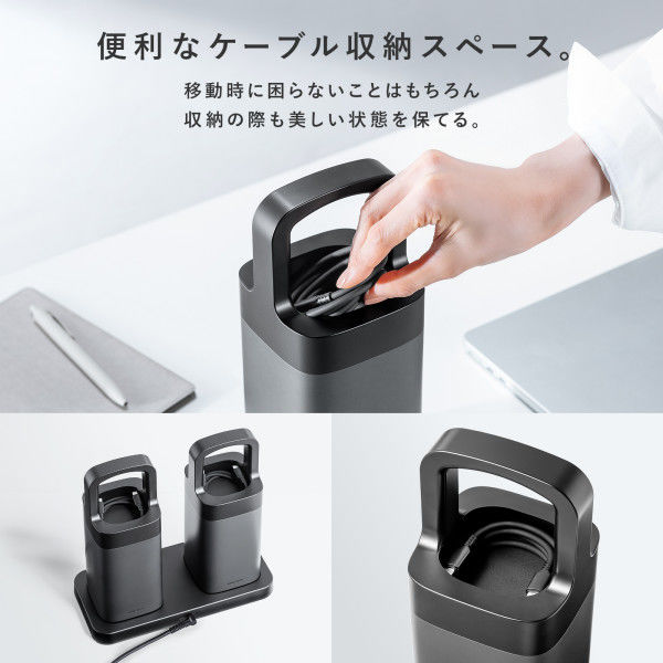 サンワサプライ USBPD対応ハンドル一体型モバイルバッテリー(67000mAh