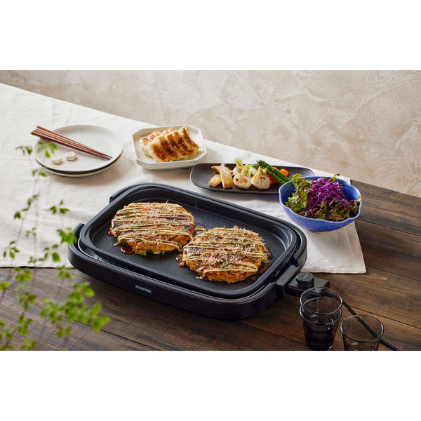 アイリスオーヤマ 網焼き風ホットプレート 2枚プレート IHA-A20-B 1台