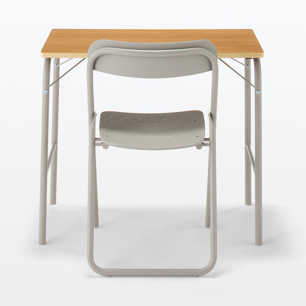 無印良品 スチールパイプテーブル ウォームグレー 折りたたみ式 良品