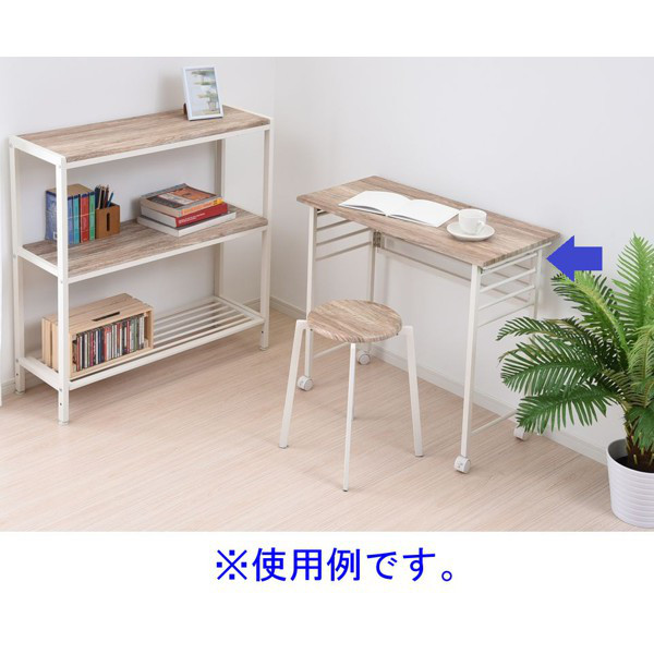 YAMAZEN（山善） 折りたたみ式 キャスター付きパタパタデスク 幅800