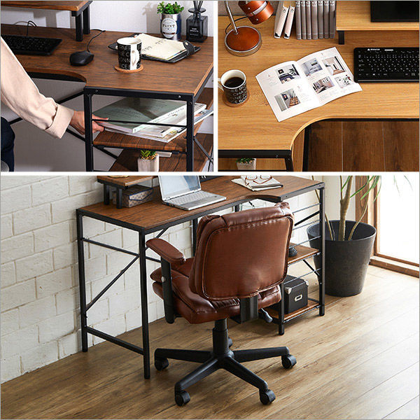 ホームテイスト ロッキング機能付きレザー調 デスクチェアセット SH