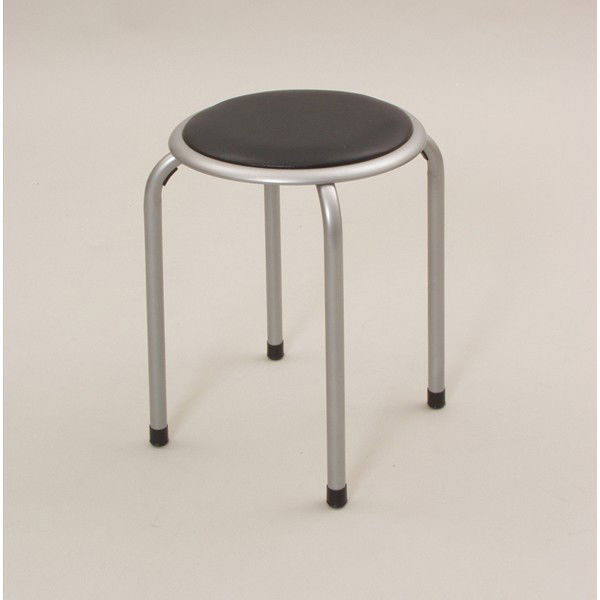 YAMAZEN スタッキングスツール シルバー/ブラック （直送品） - アスクル