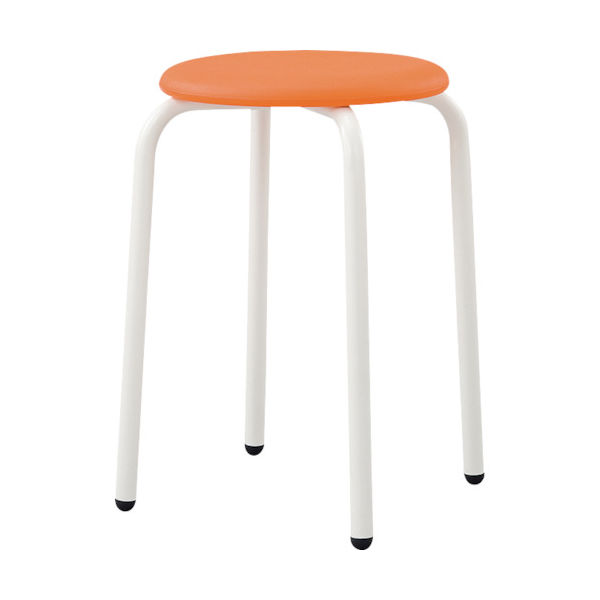 ホウトク IRIS 丸スツール CRSー42P オレンジ CRS-42P-OG 1脚(1台) 772