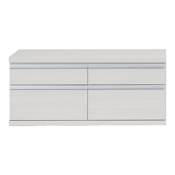 軒先渡し】フナモコ NEW LATTICE ローチェスト ホワイトウッド 幅1096