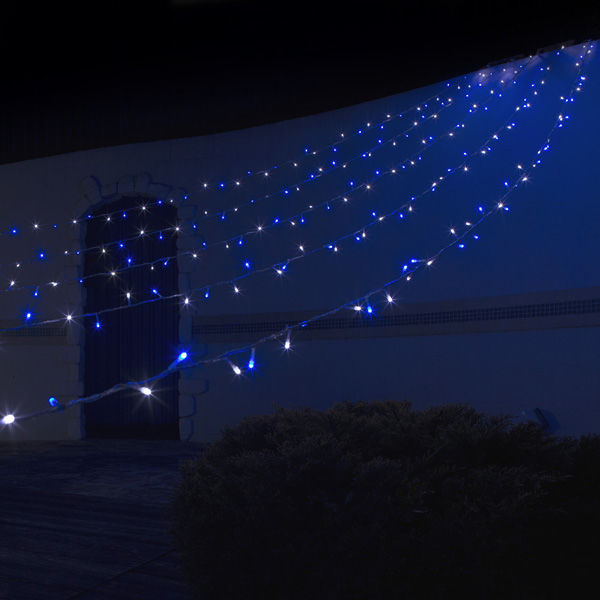 タカショー イルミネーション ロングカーテン 250球 W/B LIT-LCA250WB