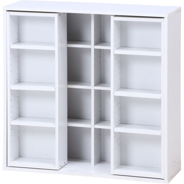 ダブルスライドラック DS9090WH ホワイト 幅890×奥行290×高さ890mm