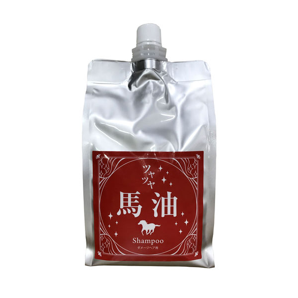 ツヤツヤ馬油 シャンプー 詰め替え 1000ml 特大 国産馬油使用 ティ