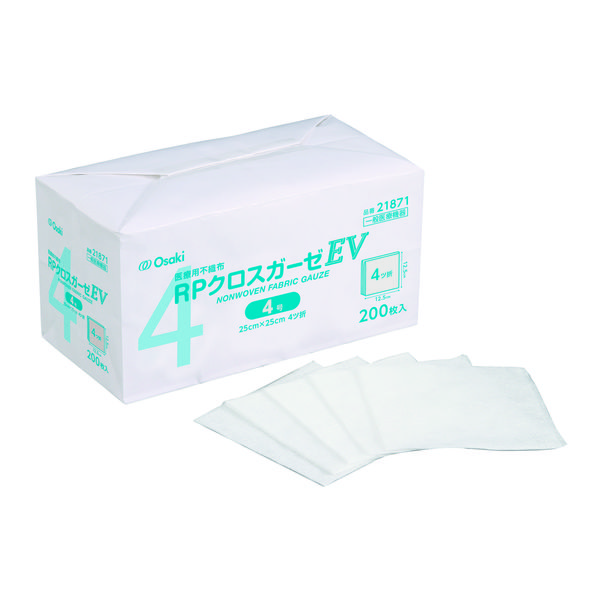 オオサキメディカル RPクロスガーゼEV 4号 200枚入 1袋 - アスクル
