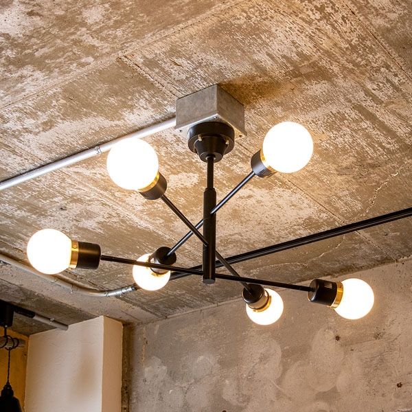 TIC デボンリモート 6灯シーリングライト ブラック TC-1014R-BK 1台