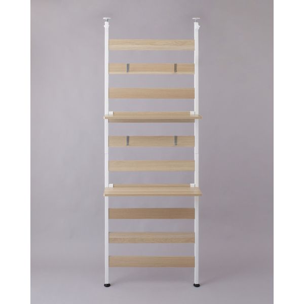 アイリスオーヤマ ウッドウォールラック棚付き ホワイト WLR-T66（直送