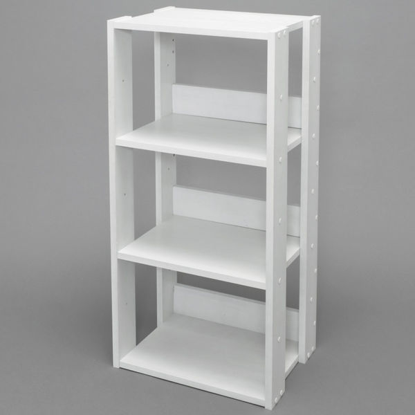 アイリスオーヤマ 棚 木製 3段 ディスプレイ 収納 幅40×奥行29.3×高さ