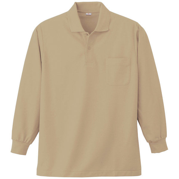 小倉屋 383 長袖ポロシャツ/ベージュ-L 383-50-L 1枚（直送品） - アスクル