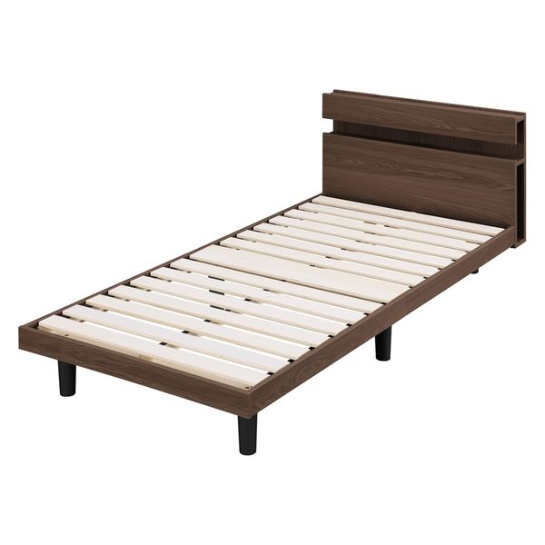 アイリスオーヤマ すのこベッド シングルサイズ ウォールナット SNBS-S