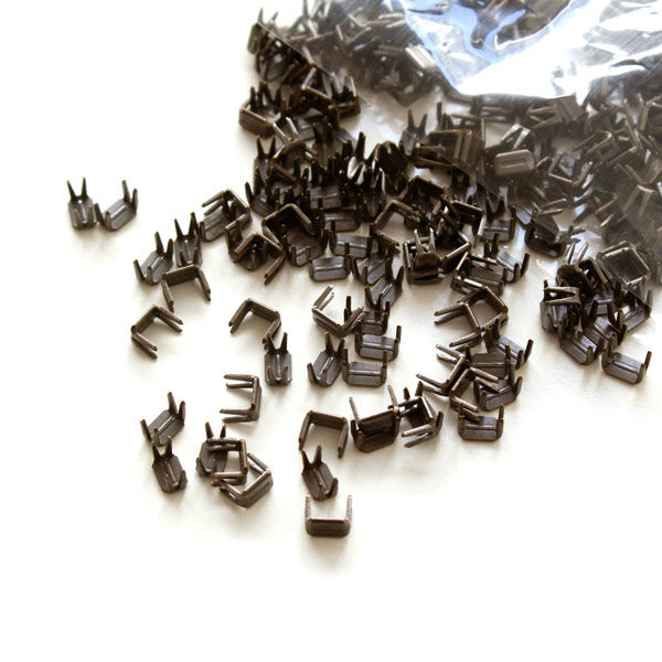 YKK 3番金属ファスナー用下止め金具 500個入 アンティークゴールド F2