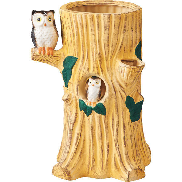 大和工業 陶器傘立て 茶 U-717フクロウ 1箱（直送品） - アスクル