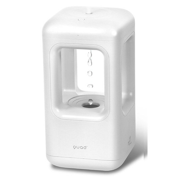 QUADS おしゃれな反重力デザイン卓上加湿器 AC／USB対応 ホワイト