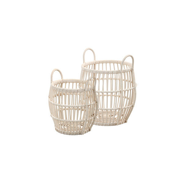 サンフラワーラタン Breezeシリーズ ラタン バスケット 大小2個セット