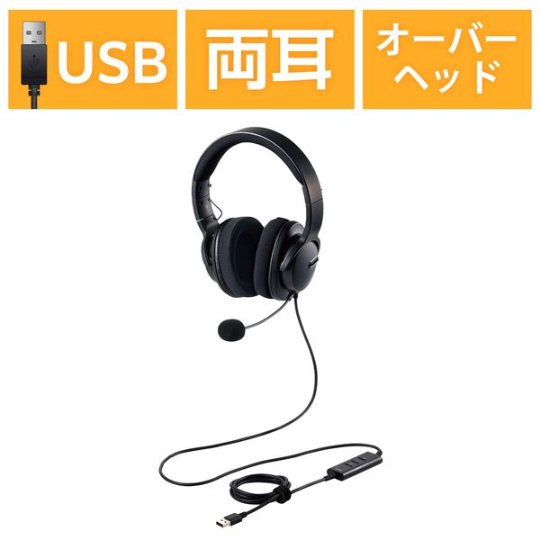 ヘッドセット 両耳 デュアルマイク ノイズリダクション USB接続 大型