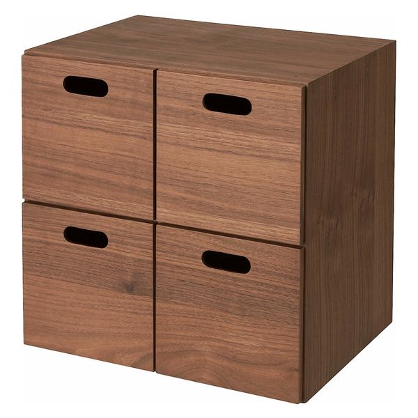 無印良品 スタッキングチェスト （引出し4個タイプ） ウォールナット材