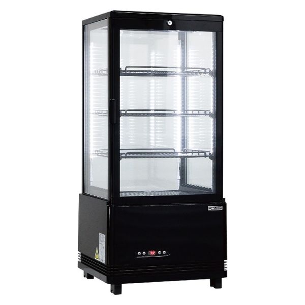 軒先渡し】レマコム 4面ガラス冷蔵ショーケース 84リットルタイプ R4G