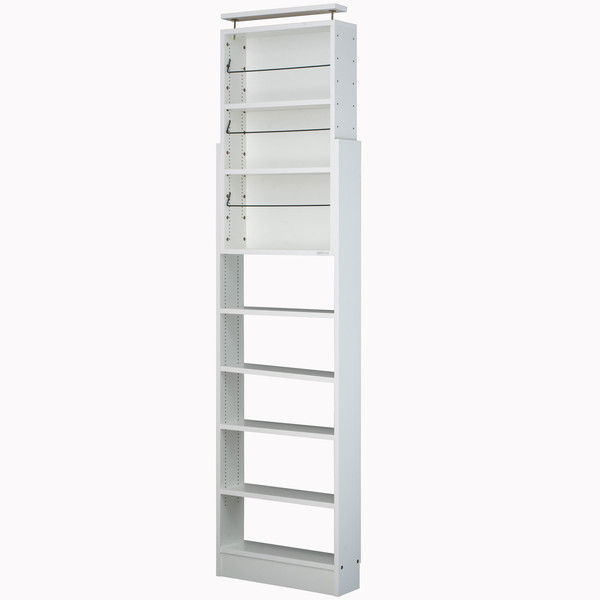 充英アート 天井つっぱり書棚 薄型 ホワイト 幅600×奥行170mm 設置可能