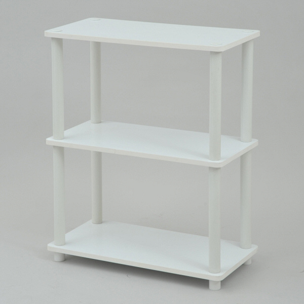 YAMAZEN システムラック 3段 ホワイト （直送品） - アスクル