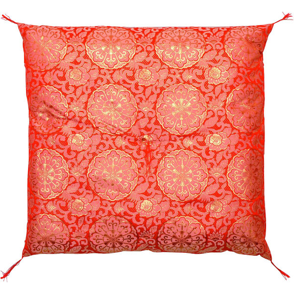 奏音 仏前座布団 （上） 四釜柄 赤（直送品） - アスクル