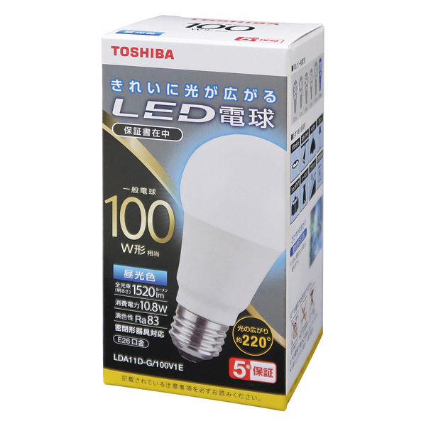 東芝（TOSHIBA） LED電球 E26口金 100W型相当 昼光色 （広配光