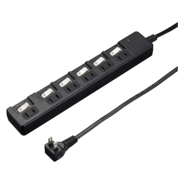 延長コード 電源タップ AC×6個口 スイッチ付 雷ガード付 0、3m