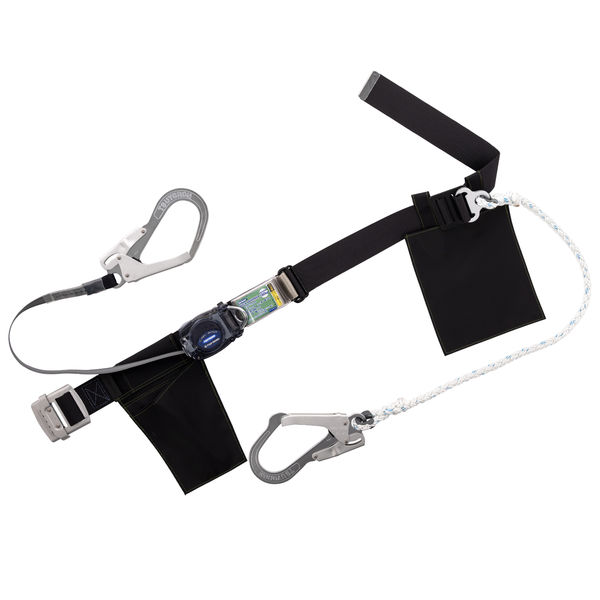 墜落制止用器具】 藤井電工 RiTRA ニ丁掛墜落制止用器具 胴ベルト型 黒