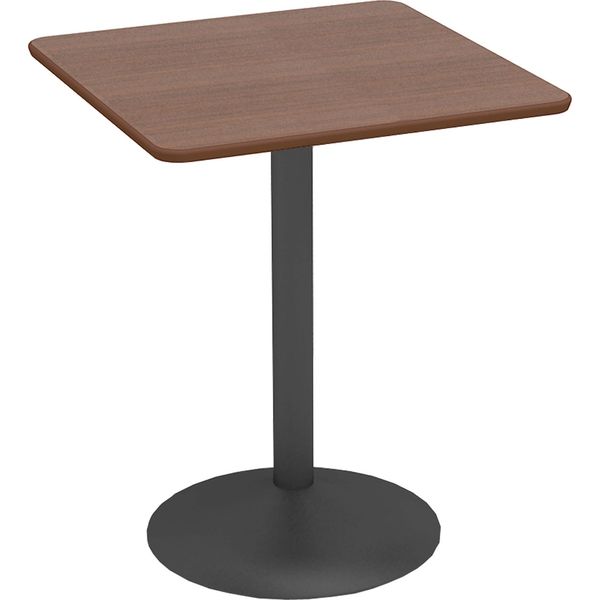 軒先渡し】Y2K カフェテーブル600角天板スチール脚ブラック ダーク